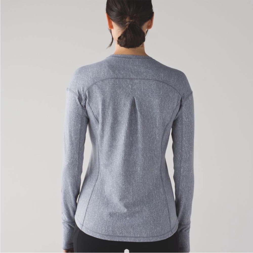 Lululemon Outrun Long Sleeve Running Luon Suited Arctic Jacquard Top 4 - Picture 2 of 7